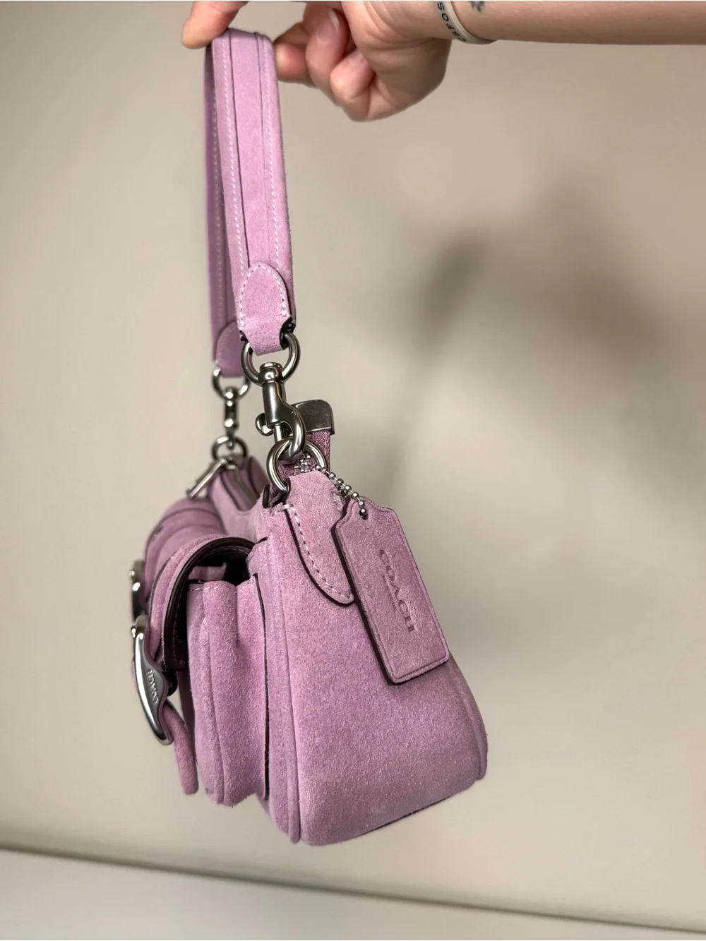Coach Ashton Violet/Silver Bag - Picture 4 of 10